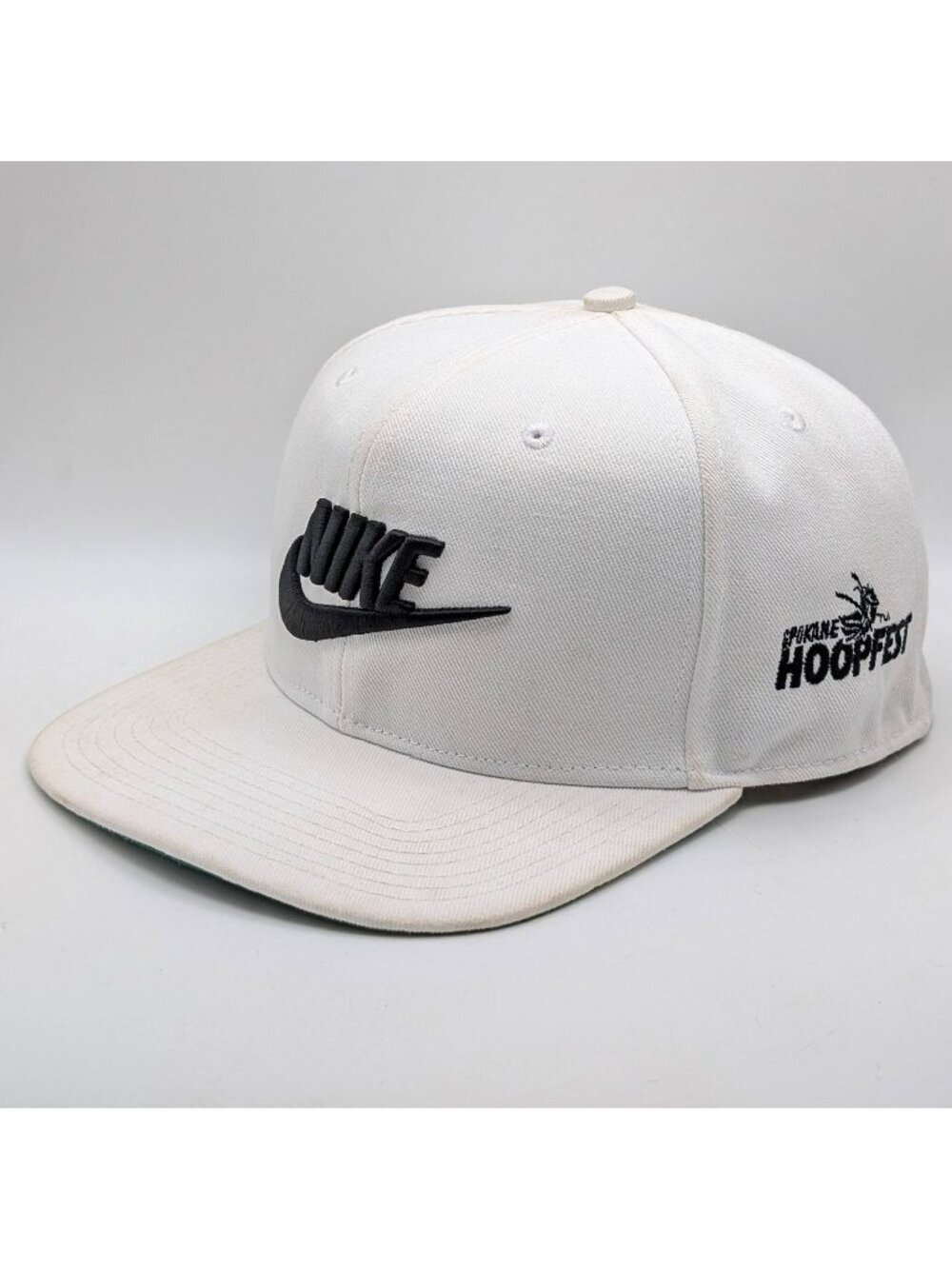 Spokane Hoopfest Nike Swoosh Basketball Hat Snapback White Black Unisex Pro Dri